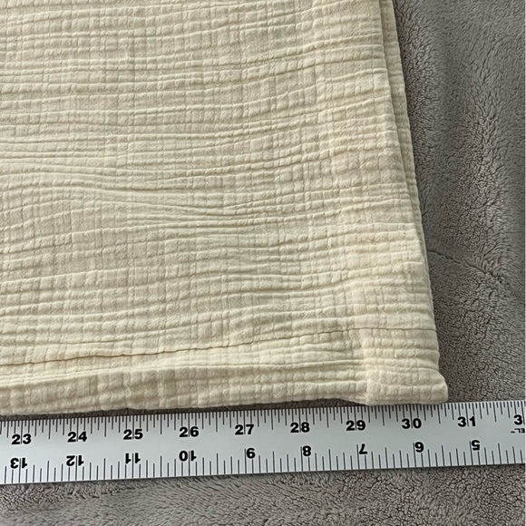 Wonderly 100% Cotton Gauze Cream Wide Leg Pull On Pants Beachy Boho Size Large - Picture 13 of 13